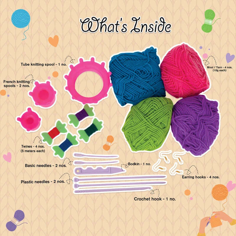 Kids Crochet and Knitting Craft Kit