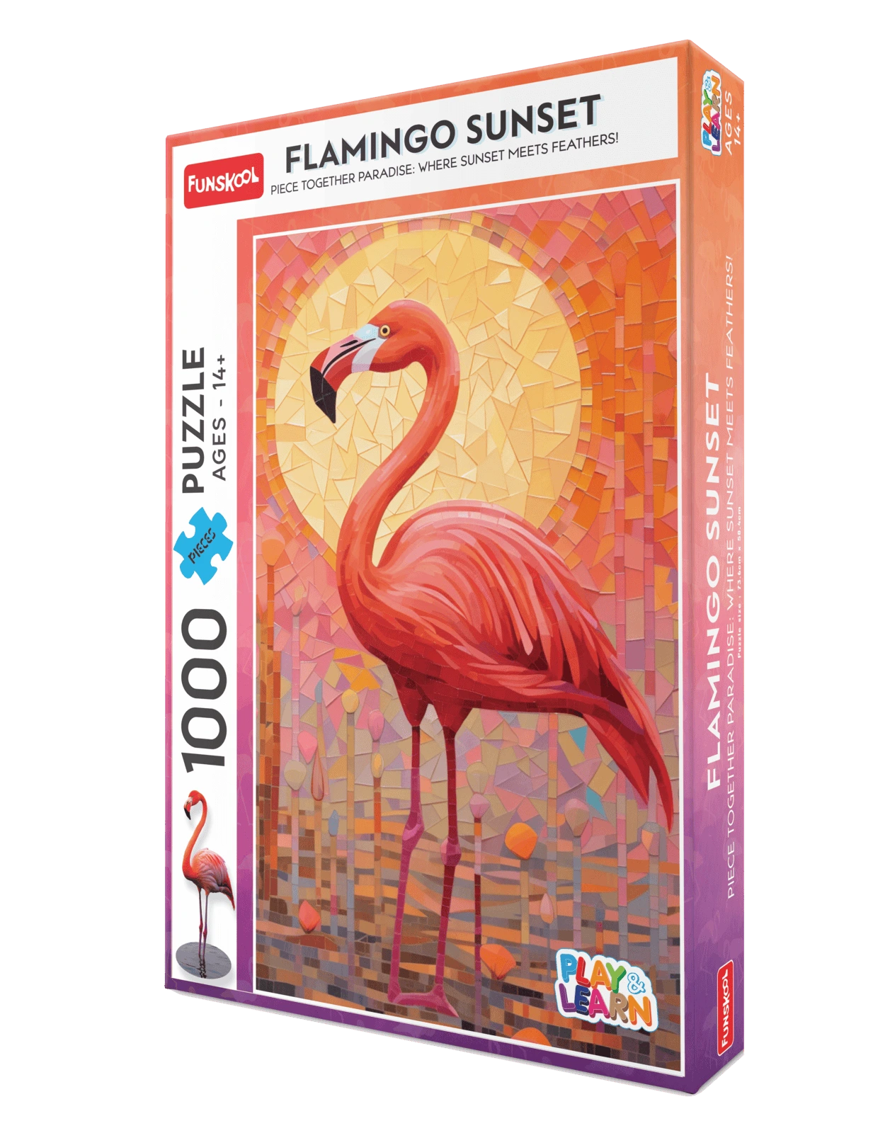 Flamingo Sunset 300 Pieces Jigsaw Puzzle