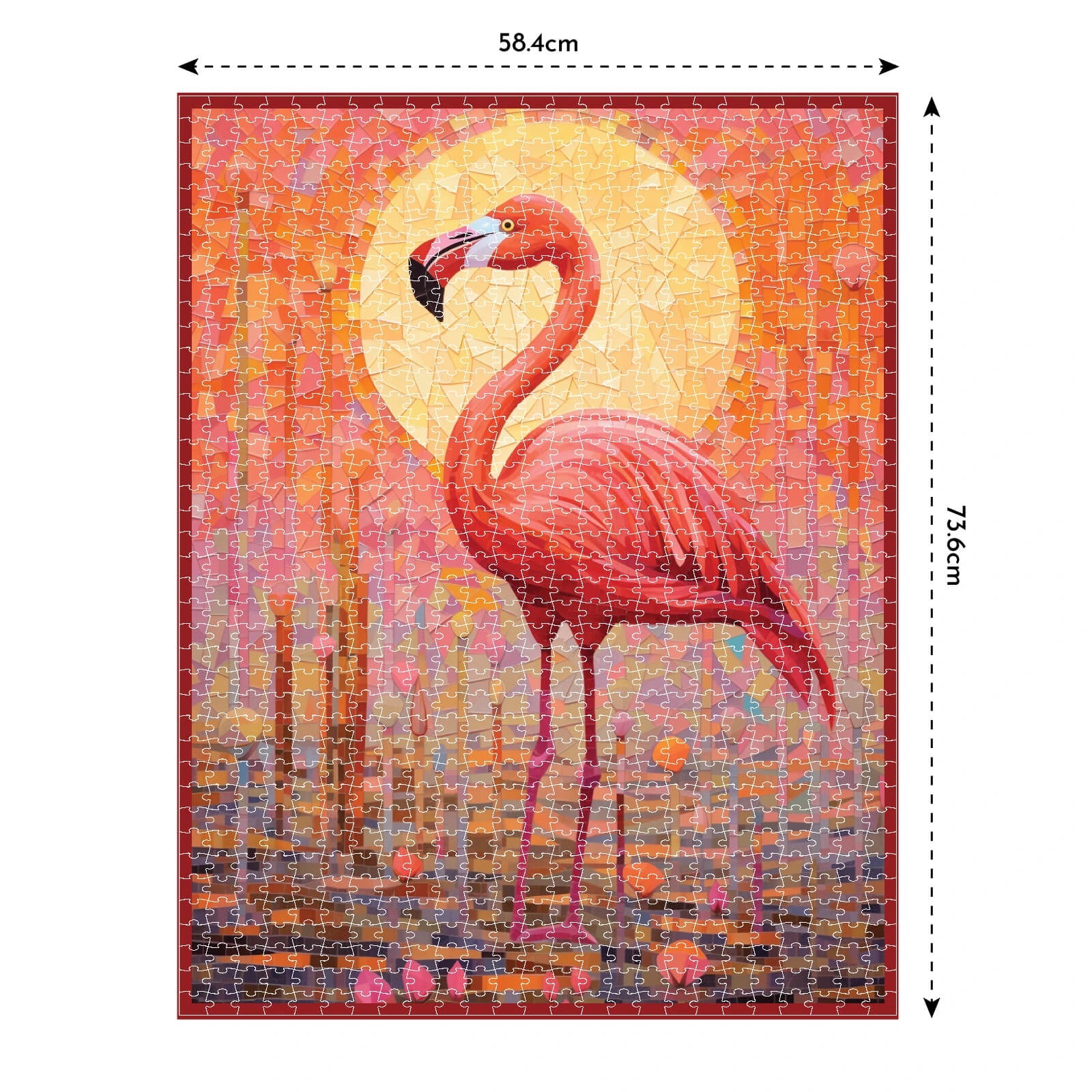 Flamingo Sunset 300 Pieces Jigsaw Puzzle