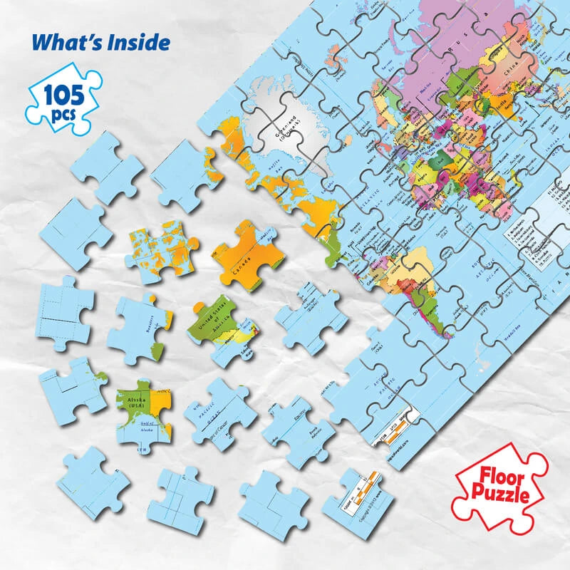 Let’s Learn World Map Educational Puzzle