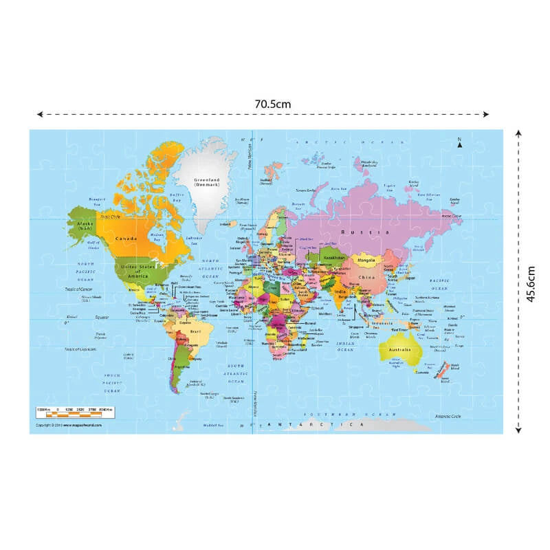 Let’s Learn World Map Educational Puzzle